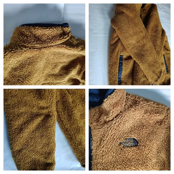 The North Face TNF Reversible Sherpa Fleece Boys Youth Full Zip Coat Jacket L - Picture 11 of 16